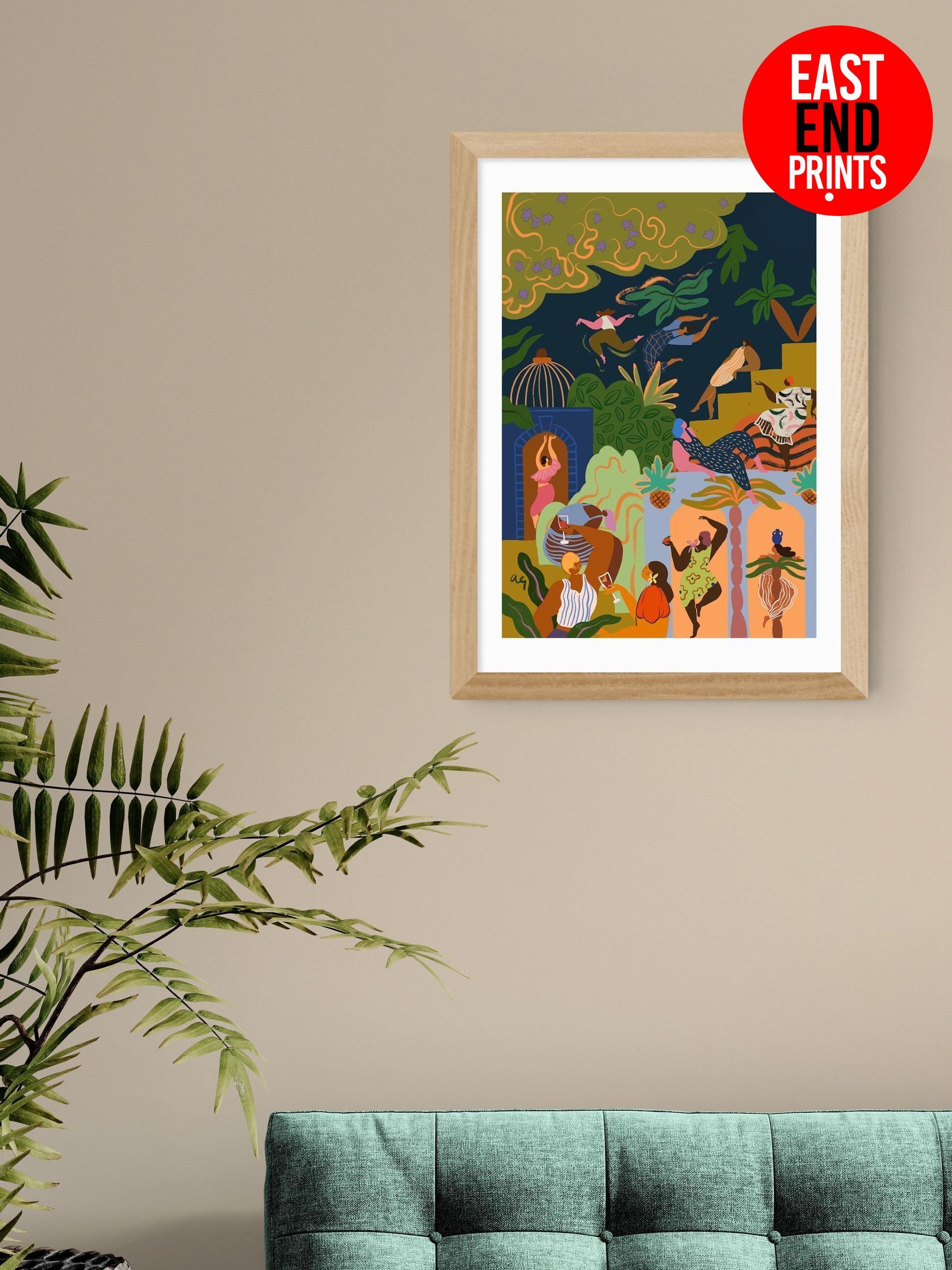 East End Prints Oak Fiesta Wall Art Print