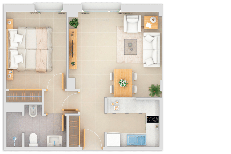 Plano Apartamentos Leyre